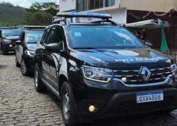 Viatura da Polícia Civil em ocorrência registrada em Itabira