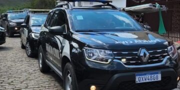 Viatura da Polícia Civil em ocorrência registrada em Itabira