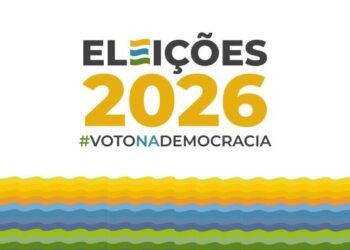 Imagem institucional das Eleições 2026 com destaque para voto na democracia