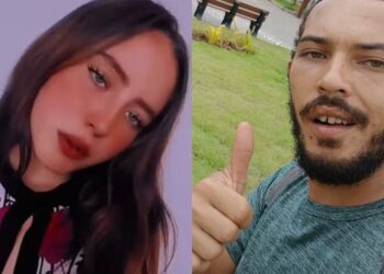 Imagem mostra Manuela Vieira Matos Silva ao lado do suspeito preso pelo crime investigado pela Polícia Civil